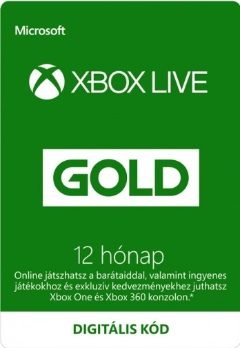 Xbox LIVE Gold előfizetés 12 hónap (digitális kód)
